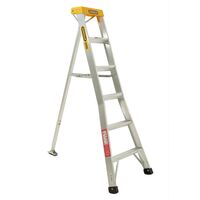 Single Sided Garden Ladder 1.8m | Tripod Design | 150kg Capacity | Aluminium by Gorilla Hartman