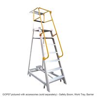 Order Picking Ladder 2.1m Aluminium | 200kg Capacity | Patented Mechanism & Large Platform | Gorilla Hartman