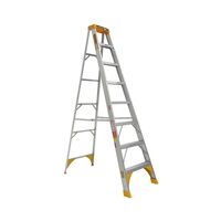Single Sided A-Frame Ladder 2.4m | Heavy Duty Aluminium | 180kg Load Capacity | Lightweight Design by Gorilla Hartman