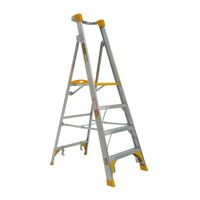 Aluminium Platform Ladder 1.2m | 180kg Load Capacity | Heavy Duty Design & Safety Handrail | by Gorilla Hartman