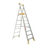 Aluminium Platform Ladder 2.4m | 180kg Load Capacity | Heavy Duty Design & Safety Handrail | Gorilla Hartman