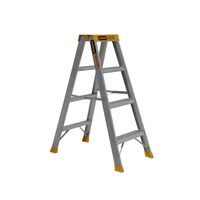 Double Sided A-Frame Ladder 4 Step | 1.15m Height | 150kg Load Capacity | Pro-Lite Aluminium by Gorilla Hartman