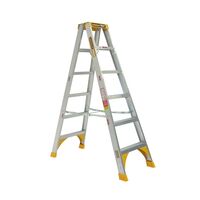 Double Sided A-Frame Ladder 1.8m | Heavy Duty Aluminium | 180kg Load Capacity | Portable Design by Gorilla Hartman