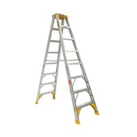 Double Sided A-Frame Ladder 2.4m | 180kg Load Capacity | Heavy Duty Aluminium | Stable Design by Gorilla Hartman