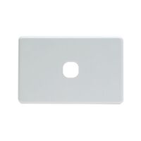 Grid Plate 1 Gang - White