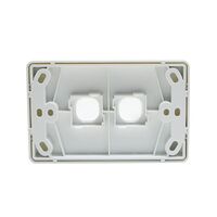 Grid Plate 2 Gang - White