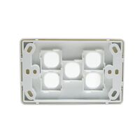 Grid Plate 5 Gang - White