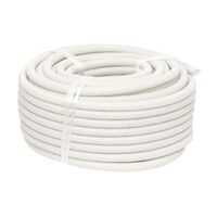 50mm White Medium Duty Corrugated Conduit (25m)