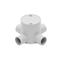 20mm Grey 4-way Deep Junction Box