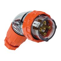 5 Pin Round Angled Industrial Plug 20A
