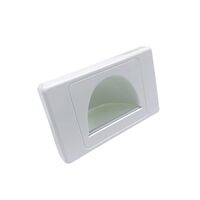 Reverse bullnose wall plate | White