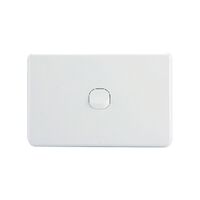 AVOL 1 Gang Light Switch 10A | White | Horizontal