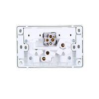 AVOL Power Point 2 Gang Double Pole | 1 Extra Switch | 250VAC 10A | White | Horizontal