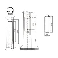 4.0m Octagonal Hinged Light Pole