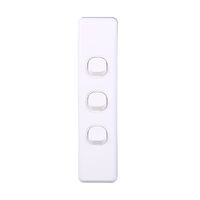 AVOL Architrave 3 Gang Light Switch | White
