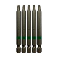Powerbit Square Drive No2 Length 75mm Magnetic 5 Pack