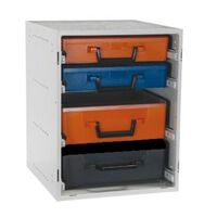 Enclosed 4 Drawer Frame With 4 Carry Cases Complete