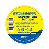 Insulation Tape PVC Extreme Temperature -18 to +105°C Width 10 rolls 18mm x Length 20m x Thickness 0.18mm Rainbow Pack