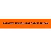 Underground Tape "Railway Signalling Cable Below" Orange Width 150mm x Length 500m