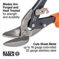 Offset Left-Cutting Aviation Snips