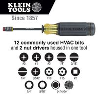 14-in-1 HVAC Adjustable-Length Impact Screwdriver with Flip Socket