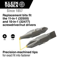Bit No. 2 Phillips, 1/4-Inch Slotted