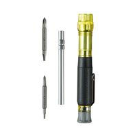 Multi-Bit Electronics Pocket Screwdriver, 4-in-1, Ph., Sl. Bits