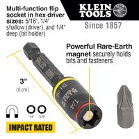 3-in-1 Impact Flip Socket Set, 1/4'', 5/16'', 2-Piece