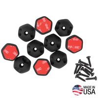 Self-Adhesive Cable Mounting Clips, 1-Slot (10-Pack)