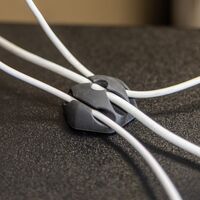 Self-Adhesive Cable Mounting Clips, 3-Slot (10-Pack)