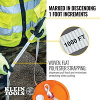 Conduit Measuring Pull Tape, 2500 lbs x 1000 ft