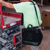 Deluxe Tool Bag, Black Canvas, 13 Pockets, 40.6 cm