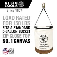 Canvas Bucket with Bucket Top, 55.9 cm