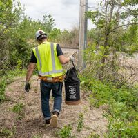 Canvas Bucket, Flame-Resistant, Top-Closing, 30.5 cm
