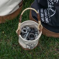 Mini Tool Bucket, Leather Bottom