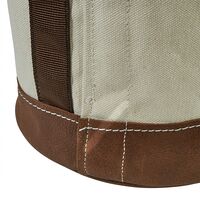 Canvas Bucket, Leather Bottom, Swivel Snap, 30.5 cm