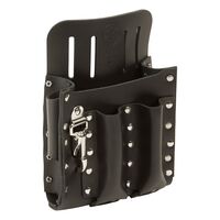 Leather Tool Pouch with Knife Snap - 5-Pocket