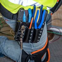 Leather Tool Pouch with Knife Snap - 5-Pocket