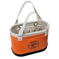 Hard-Body Bucket, 14-Pocket Oval Bucket, Orange/White