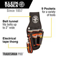 Tradesman Pro™ Tool Pouch, 9 Pockets, 26 x 14 x 26 cm