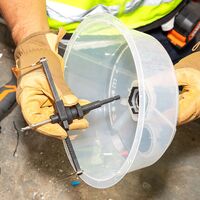 Adjustable Hole Saw with Auto-Set Arms