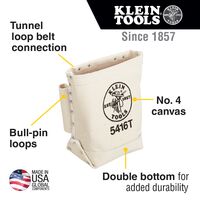 Tool Bag, Bull-Pin and Bolt Bag, Tunnel Loop, Canvas, 12.7 x 25.4 x 22.9 cm