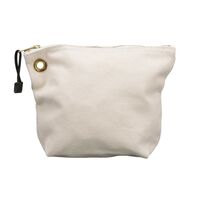 Zippered Bag, Canvas Tool Pouch, 25.4 cm, Natural