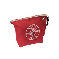 Zippered Bag, Canvas Tool Pouch, 25.4 cm, Red