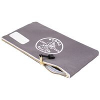 Zipper Bag with Divider, Canvas Tool Pouch, 17.8 cm, Gray