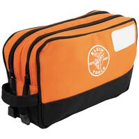 Double Zipper Bag, 25.4 cm x 15.2 cm, Orange