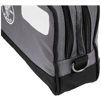 Double Zipper Bag, 30.5 cm x 17.8 cm, Grey