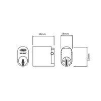 LOCKWOOD 570 Australian Oval Cylinder | X Cam Design | 5KD Keying System | Corrosion-Resistant Finish | by Dicker Data