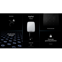 AJAX Fibra Keypad White | Capacitive Touch Sensor | Up to 100 Codes | IP50 Protection | by Dicker Data