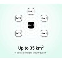 AJAX REX 2 Range Extender | Up to 2000m Range | 5 Device Support | Encrypted Communication | by Dicker Data